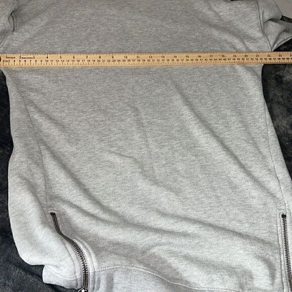 American eagle sweatshirt Womens XS Side zipper oversized heather gray New - Picture 8 of 12
